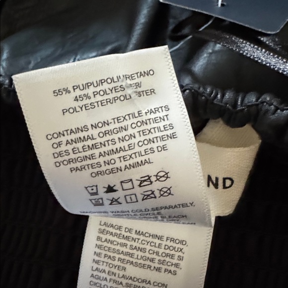 Lucky Brand black faux vegan leather ruched peplum strapless tube top size XS - Picture 9 of 10